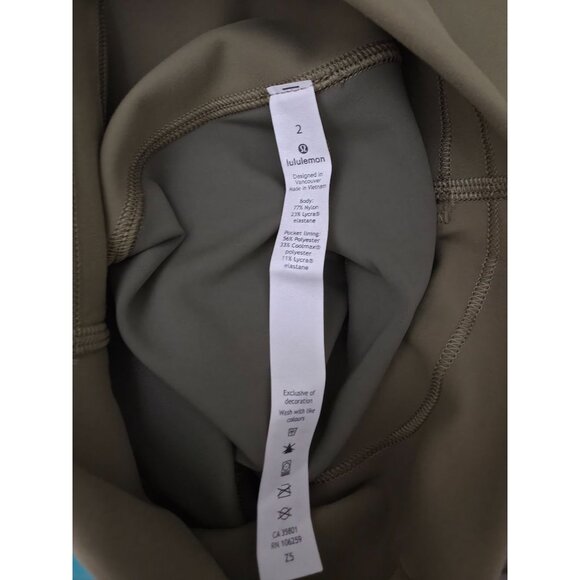 Lululemon Wunder Train Green High-Rise Crop 21" Athletic Leggings Women's Sz 2 - Picture 8 of 9